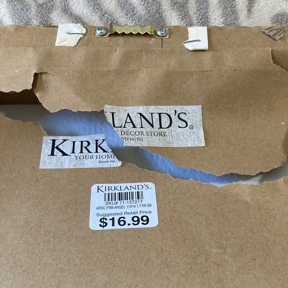 Framed Angel Wall Art with Gold Wings - Picture 3 of 3